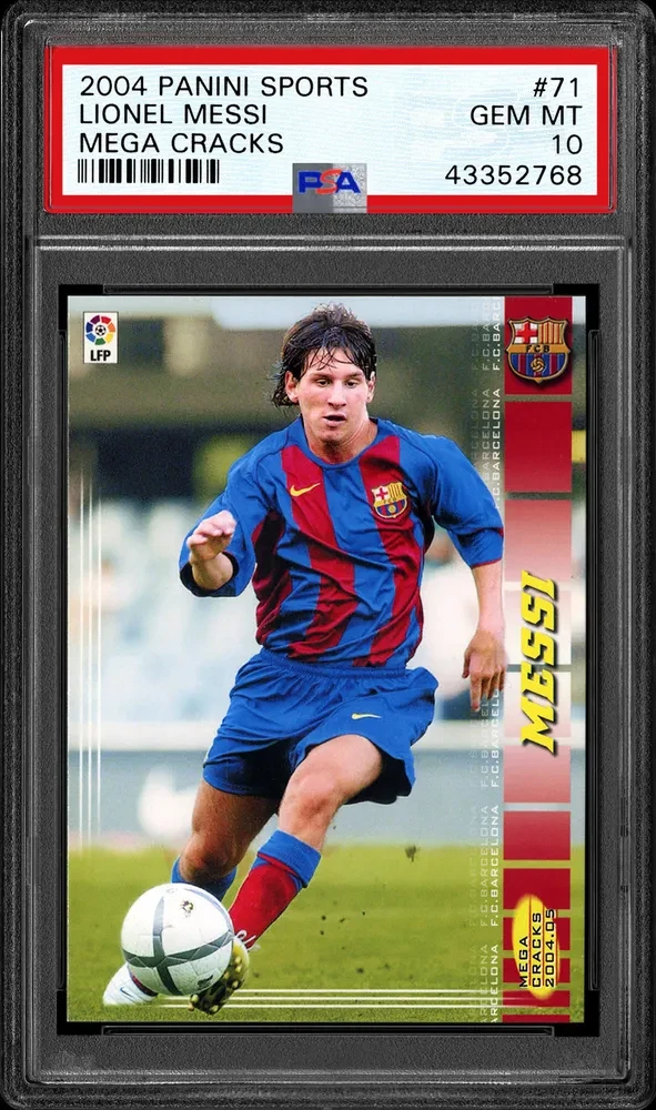 2004 Panini Sports Mega Cracks Lionel Messi Base PSA 6