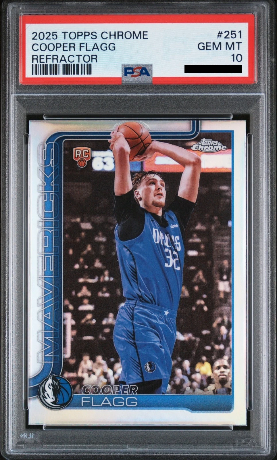2025 Topps Chrome Cooper Flagg Refractor PSA 10